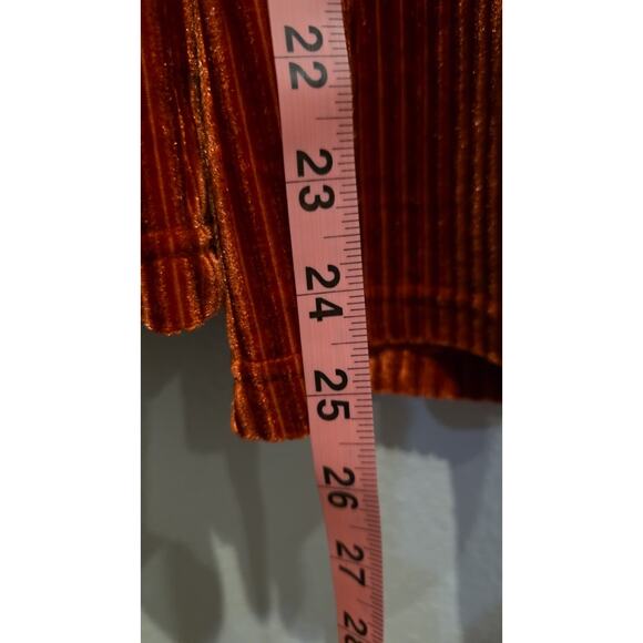 Anthropologie Ali & Jay Jumpsuit Womens M Ruby Red Velvet Pleated Wrap V-Neck - Picture 9 of 13